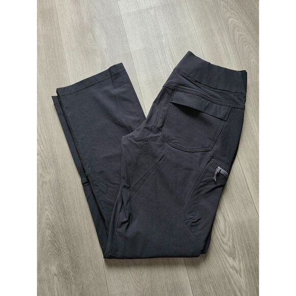 Duluth Trading Co. Womens Black Cargo Pants Size 6 Nylon Roll Tab capri Hem - Picture 1 of 5